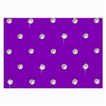 Royal Purple and Silver Bead Bling Twin-sided Handkerchief Back