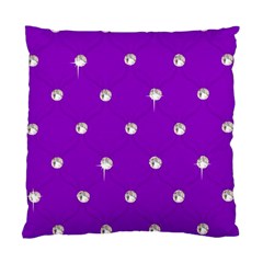 Royal Purple And Silver Bead Bling Single-sided Cushion Case by artattack4all