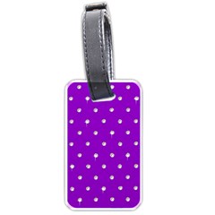 Royal Purple And Silver Bead Bling Single-sided Luggage Tag by artattack4all