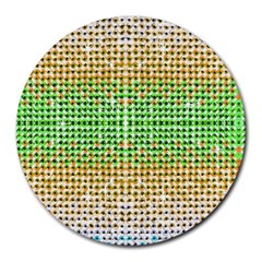 Diamond Cluster Color Bling 8  Mouse Pad (round) by artattack4all