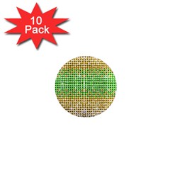 Diamond Cluster Color Bling 10 Pack Mini Magnet (round) by artattack4all