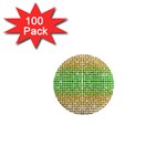 Diamond Cluster Color Bling 100 Pack Mini Magnet (Round) Front