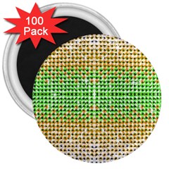 Diamond Cluster Color Bling 100 Pack Large Magnet (round) by artattack4all