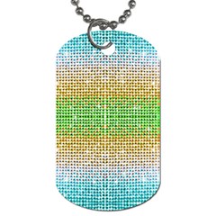 Diamond Cluster Color Bling Single-sided Dog Tag