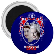 Queen Elizabeth 2012 Jubilee Year Large Magnet (round) by artattack4all