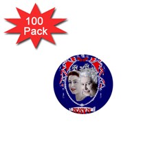 Queen Elizabeth 2012 Jubilee Year 100 Pack Mini Button (round) by artattack4all