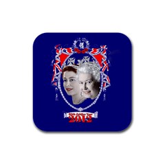 Queen Elizabeth 2012 Jubilee Year 4 Pack Rubber Drinks Coaster (square)