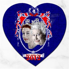 Queen Elizabeth 2012 Jubilee Year Jigsaw Puzzle (heart) by artattack4all