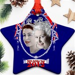 Queen Elizabeth 2012 Jubilee Year Twin-sided Ceramic Ornament (Star) Front