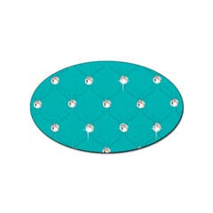 Turquoise Diamond Bling 10 Pack Sticker (oval)