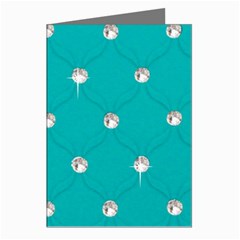 Turquoise Diamond Bling 8 Pack Large Greeting Card by artattack4all