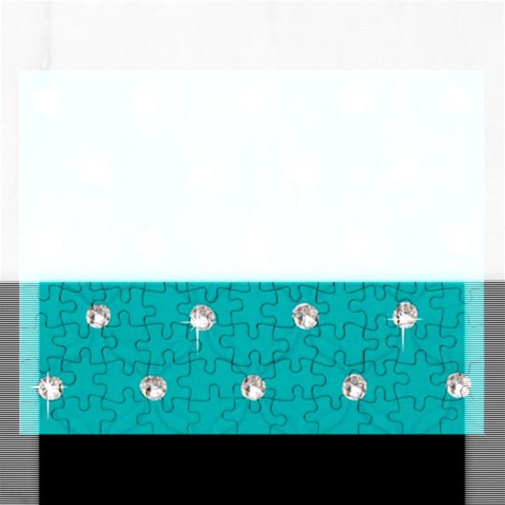 Turquoise Diamond Bling Jigsaw Puzzle (Rectangle)