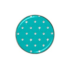 Turquoise Diamond Bling Golf Ball Marker (for Hat Clip)