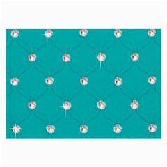 Turquoise Diamond Bling Single-sided Handkerchief by artattack4all