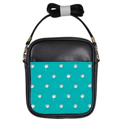 Turquoise Diamond Bling Kids  Sling Bag by artattack4all