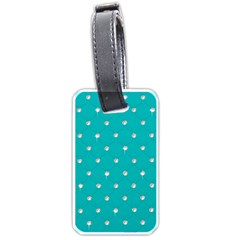 Turquoise Diamond Bling Single-sided Luggage Tag