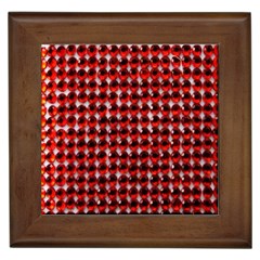 Deep Red Sparkle Bling Framed Ceramic Tile