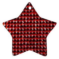 Deep Red Sparkle Bling Ceramic Ornament (star) by artattack4all