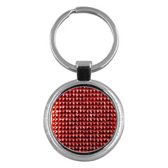 Deep Red Sparkle Bling Key Chain (round) by artattack4all