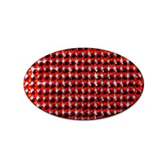 Deep Red Sparkle Bling Sticker (oval) by artattack4all