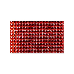 Deep Red Sparkle Bling Sticker (rectangle)