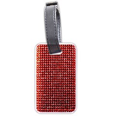 Deep Red Sparkle Bling Single-sided Luggage Tag by artattack4all