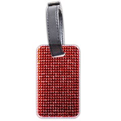 Deep Red Sparkle Bling Twin-sided Luggage Tag by artattack4all