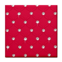 Red Diamond Bling  Ceramic Tile