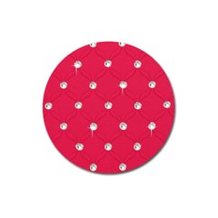 Red Diamond Bling  Large Sticker Magnet (round) by artattack4all