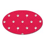 Red Diamond Bling  Large Sticker Magnet (Oval) Front