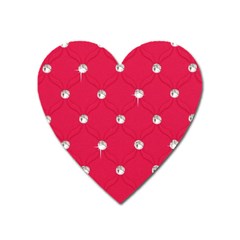 Red Diamond Bling  Large Sticker Magnet (heart)