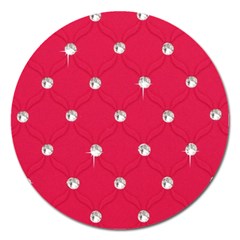 Red Diamond Bling  Extra Large Sticker Magnet (round)