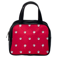 Red Diamond Bling  Single-sided Satchel Handbag