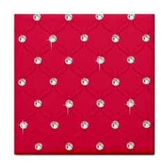 Red Diamond Bling  Face Towel by artattack4all