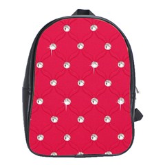 Red Diamond Bling  School Bag (xl)