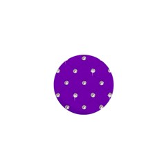 Royal Purple Sparkle Bling Mini Button (round) by artattack4all