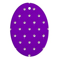 Royal Purple Sparkle Bling Ceramic Ornament (oval) by artattack4all