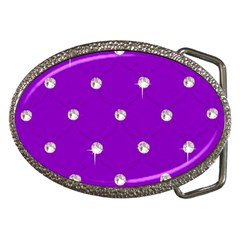 Royal Purple Sparkle Bling Belt Buckle (oval) by artattack4all