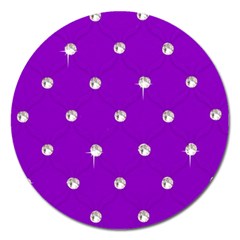 Royal Purple Sparkle Bling Extra Large Sticker Magnet (round) by artattack4all