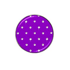 Royal Purple Sparkle Bling Golf Ball Marker (for Hat Clip) by artattack4all