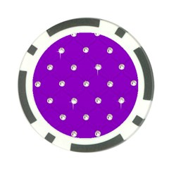 Royal Purple Sparkle Bling Poker Chip