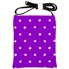 Royal Purple Sparkle Bling Cross Shoulder Sling Bag by artattack4all