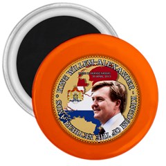 King Willem-alexander Large Magnet (round)