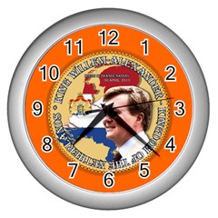 King Willem-alexander Silver Wall Clock by artattack4all