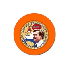 King Willem-alexander Large Sticker Magnet (round) by artattack4all