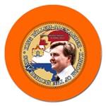 King Willem-Alexander Extra Large Sticker Magnet (Round) Front