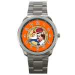 King Willem-Alexander Stainless Steel Sports Watch (Round) Front