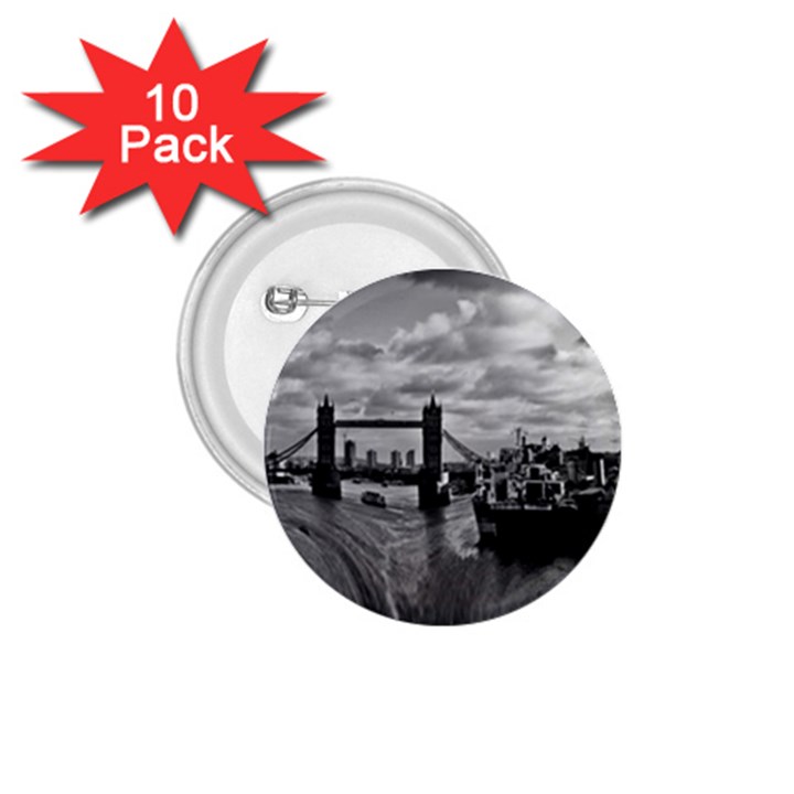 River Thames Waterfall 10 Pack Small Button (Round)