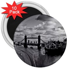 River Thames Waterfall 10 Pack Large Magnet (round) by Londonimages