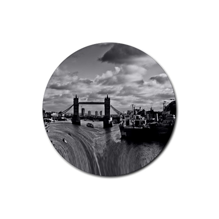 River Thames Waterfall 4 Pack Rubber Drinks Coaster (Round)